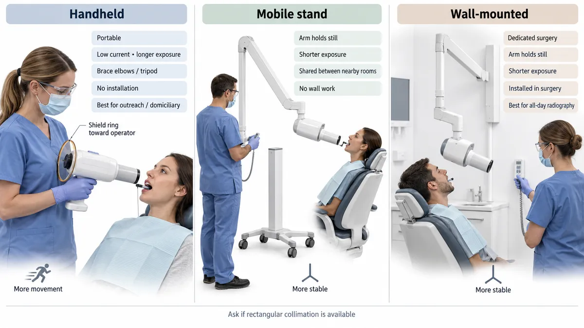 Compare: handheld, mobile stand or wall-mounted