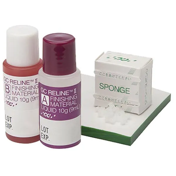 GC RELINE II Finishing Material, 1-1 Pkg, 9ml liquid A + 9ml liquid B