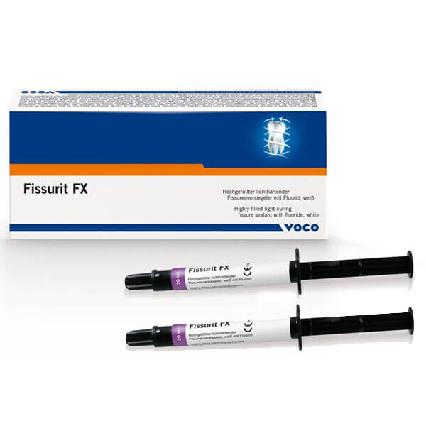 Fissurit FX, Highly Filled LC Fissure Sealant with Fluoride, White, Syringe