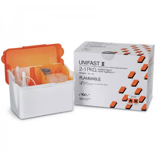 GC UNIFAST III, Self-Curing Acrylic, A2-A3, 2-1 Intro Pack