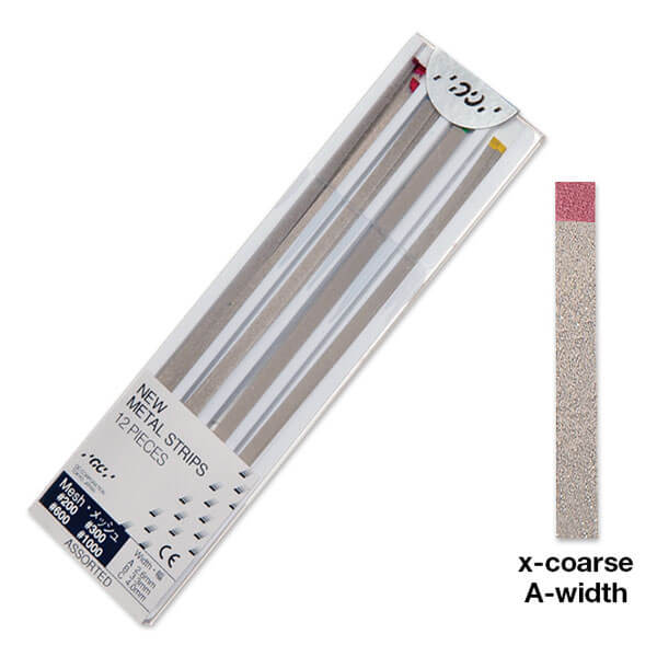 GC METAL STRIPS, Red Mesh (Rough Preparation), #200, PK/12