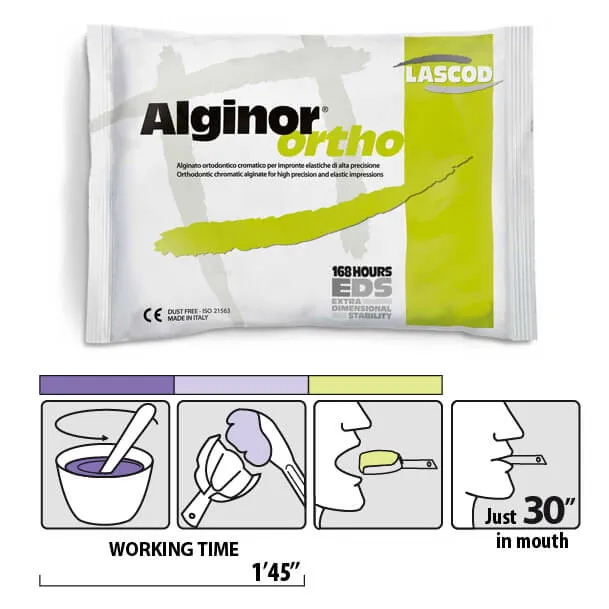 Alginor Ortho Alginate, Purple/Lilac/Green, Fast (1:45 min)