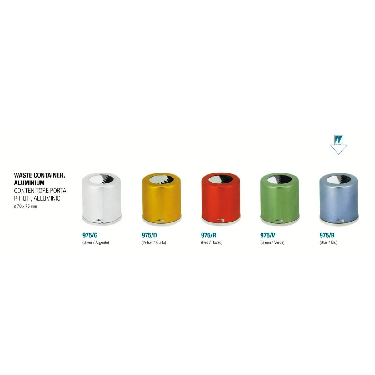 Waste Container Aluminum Blue