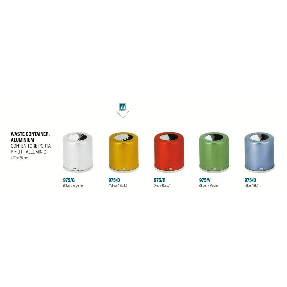 Waste Container Aluminum Golden