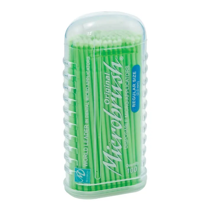 Microbrush Applicator, Regular, Green, 2.0mm