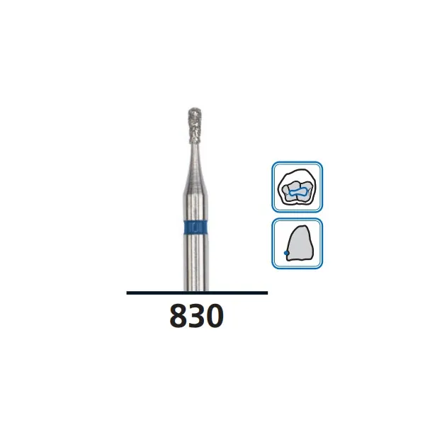 Pear Diamond Dental Burs 830, Medium Grit, FG-012