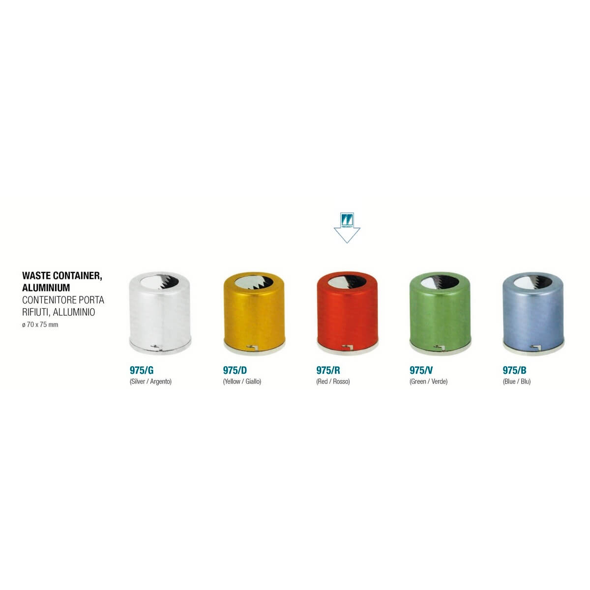 Waste Container Aluminum Red