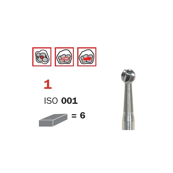 Bur 010 Surgical Carbide Bur, FG 010, X-Long, Round ISO #001 - SOUQ DENTAL