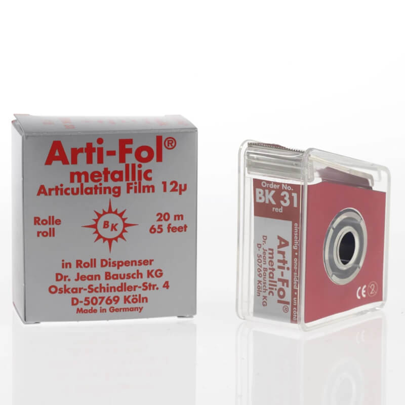 Bausch Arti-Fol Metallic 12µm (Red), Single Side, Width 22mm, Length 20m