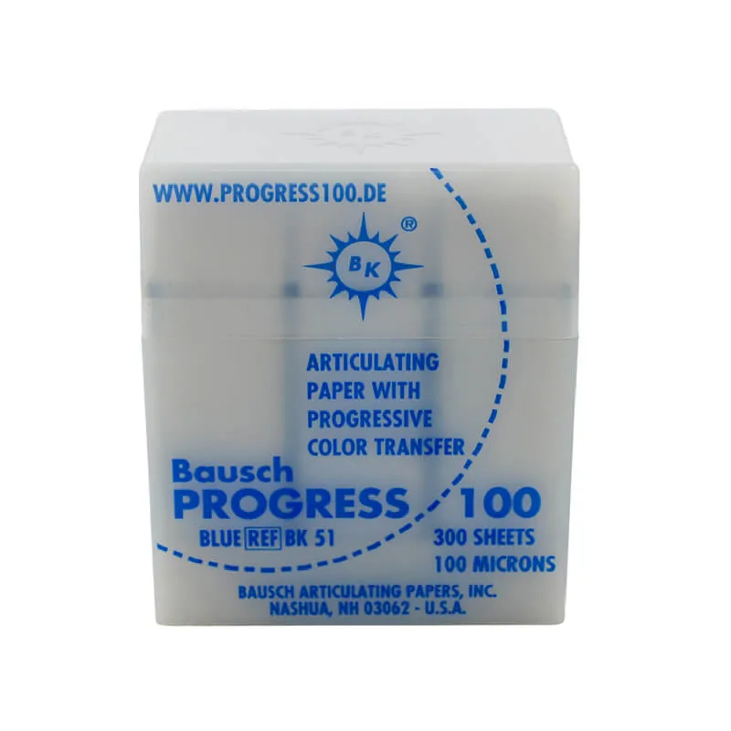 PROGRESS 100, Articulating Paper 100µm, Blue, PK/300 Strips
