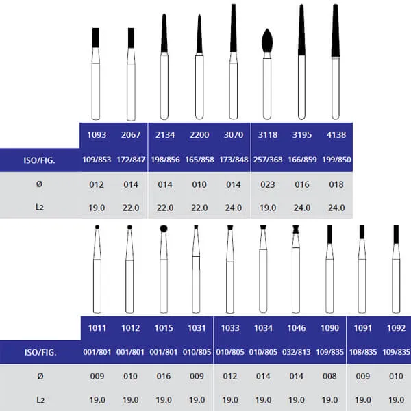 Multiuse Collection Burs, FG, Kit/18