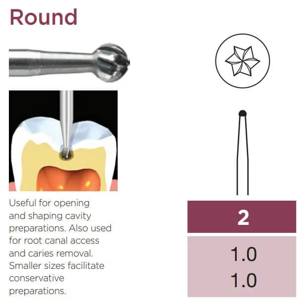 Bur 010 Operative Carbide Bur, Round, FG-010 - SOUQ DENTAL