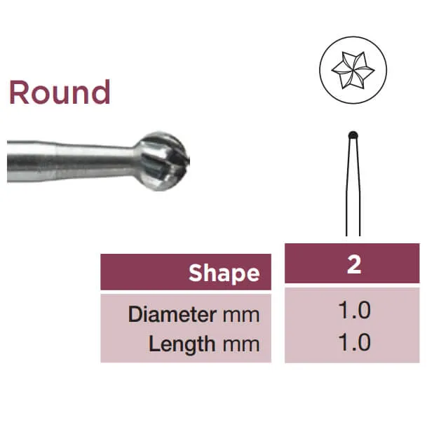 Bur 010 Operative Carbide Bur, Round, RA-010 - SOUQ DENTAL