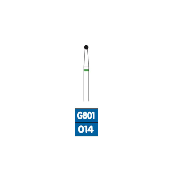 Round Diamond Burs G801 DLC, Coarse Grit, FG-014