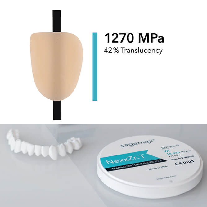 NexxZr +, B2, 98, 16mm, HT, Zirconia Disc Block