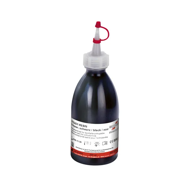 STEADY-RESIN Polymer, Orthodontic Cold-Cure Acrylic Resin, Black