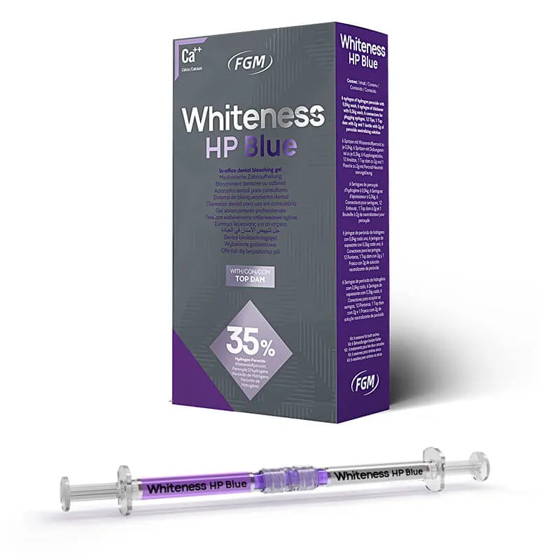 Whiteness HP Blue 35%, Bleaching in-office use Kit, 6x Patients