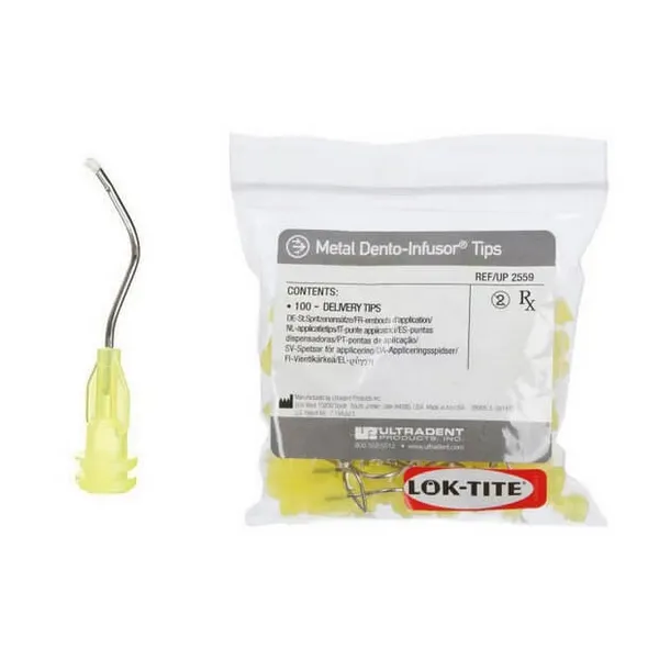 Metal Dento-Infusor Tips, Place Hemostatic Agents Precisely, Luer-Lock