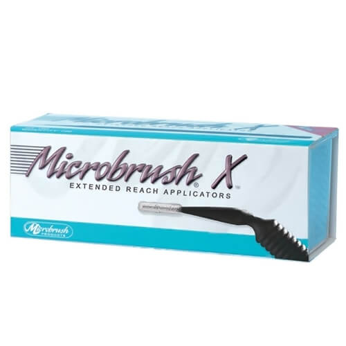 Microbrush X Applicator, Extended reach X-thin, Black