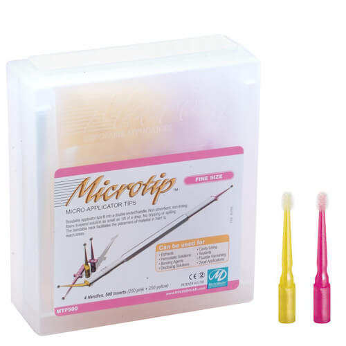 Microtip Applicators, Fine, 4 Handles (Yellow & Pink)