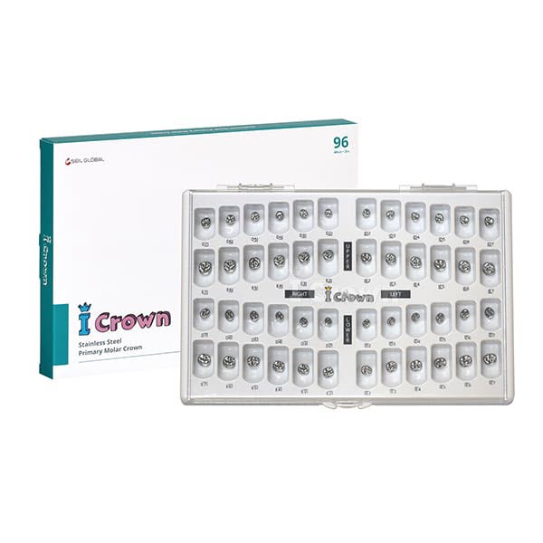 Pedo Stainless Steel Molar Crowns Kit/96