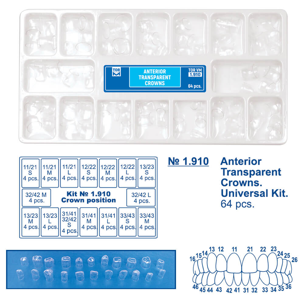 Anterior Transparent Crowns Universal Kit