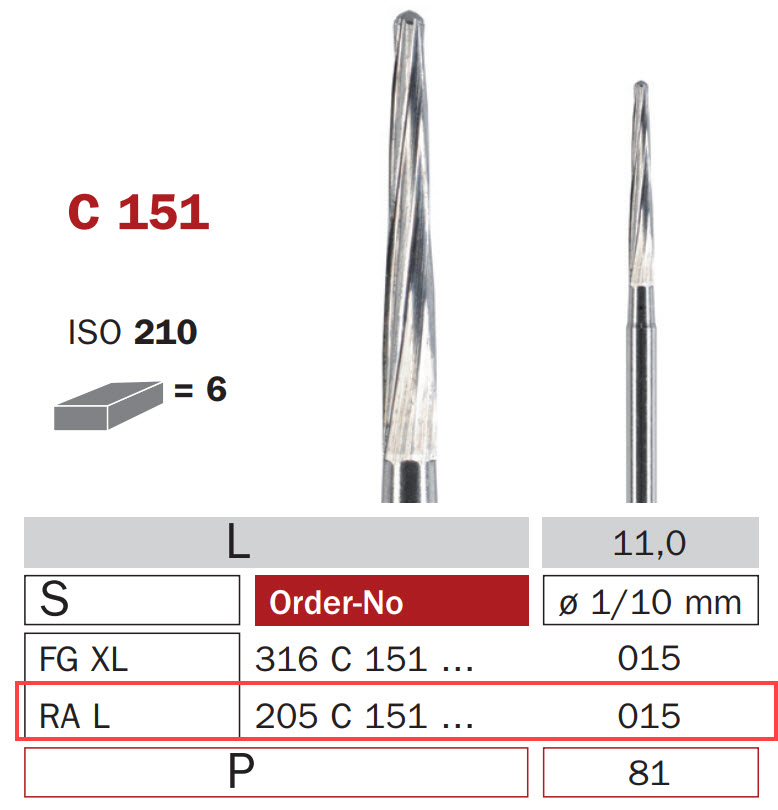 Zekrya Carbide Bur (Z-Endo) Long RA 015