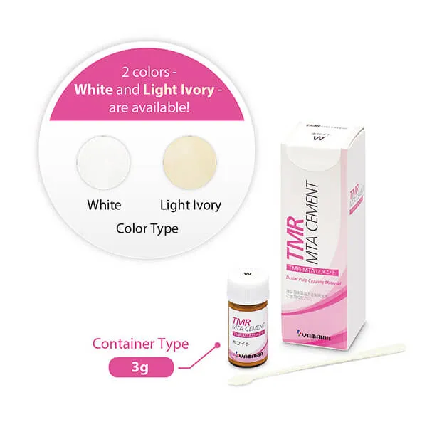 TMR MTA Cement, (MTA + Adhesive + CR) Light Ivory, 3g