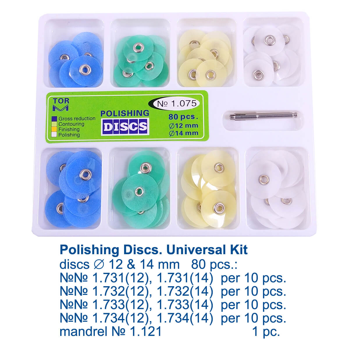 Stripper Polishing Discs Kit Universal, PK/80 with Mandrel