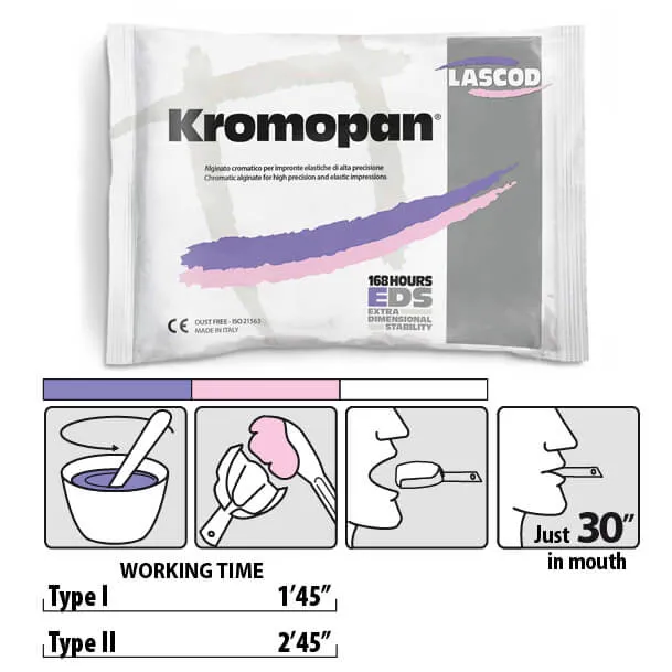 KROMOPAN Chromatic Alginate, Violet/Pink/White Type 2, Slow