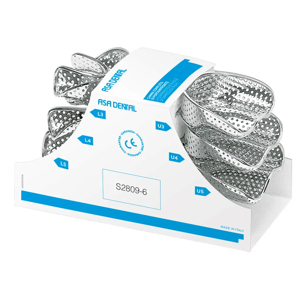 S.S. Impression Tray Anterior Depressed Set/6