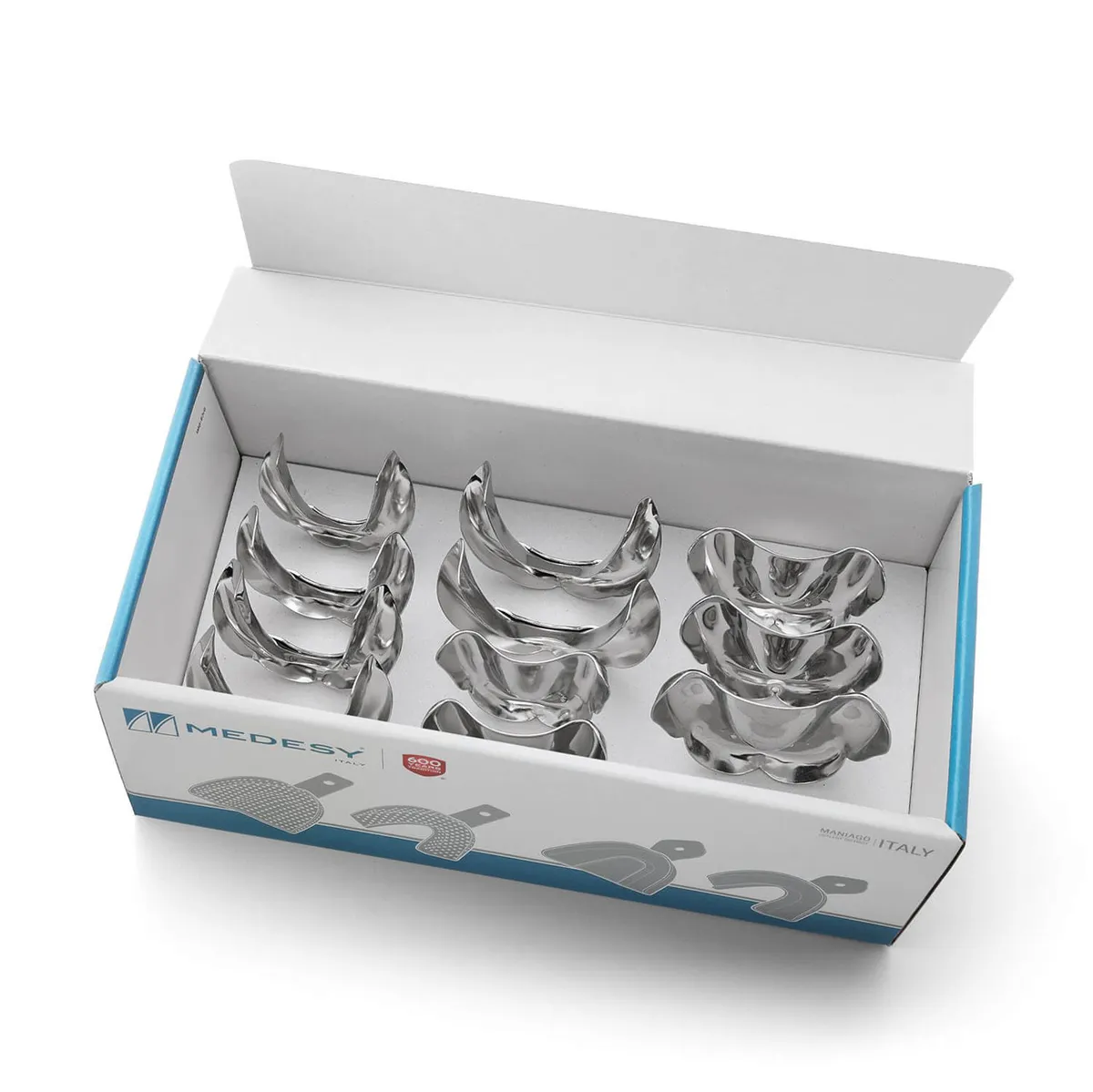 Impression Trays, Stainless Steel, Edentulous, Set/11