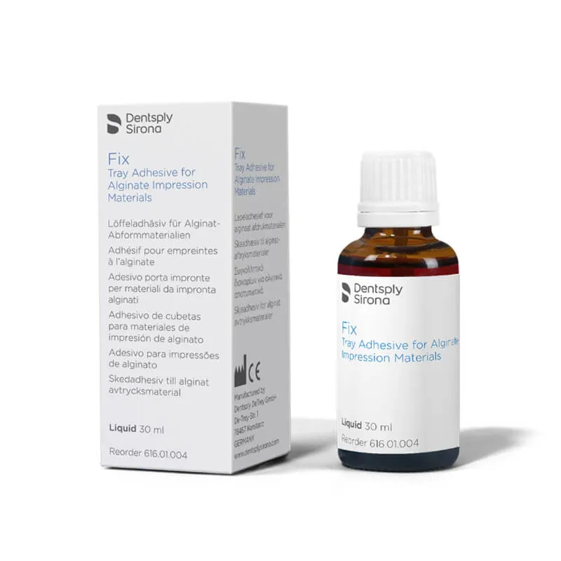 Fix Adhesive Liquid, Alginate Impression Tray Adhesion, 30ml
