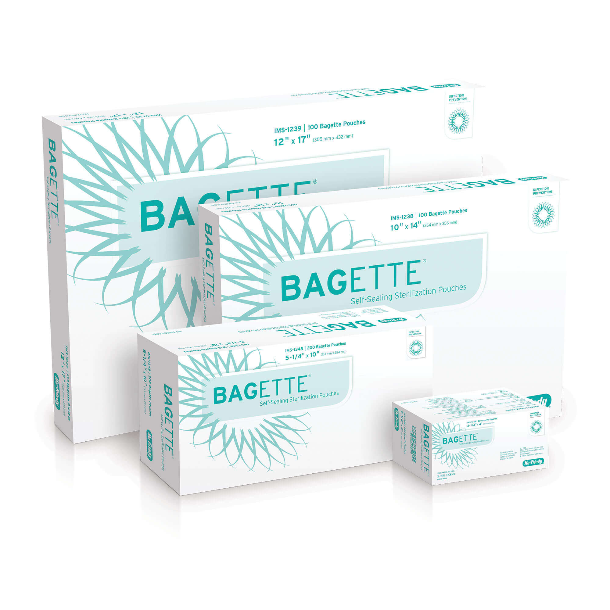 Sterilization Bagette Self-Sealing Pouches, 57x102mm