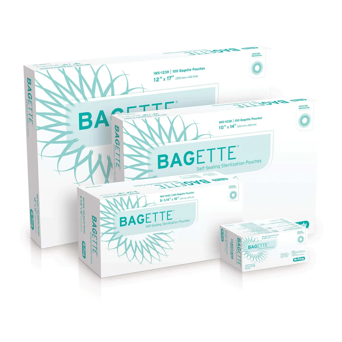 Sterilization Bagette Self-Sealing Pouches, 57x102mm