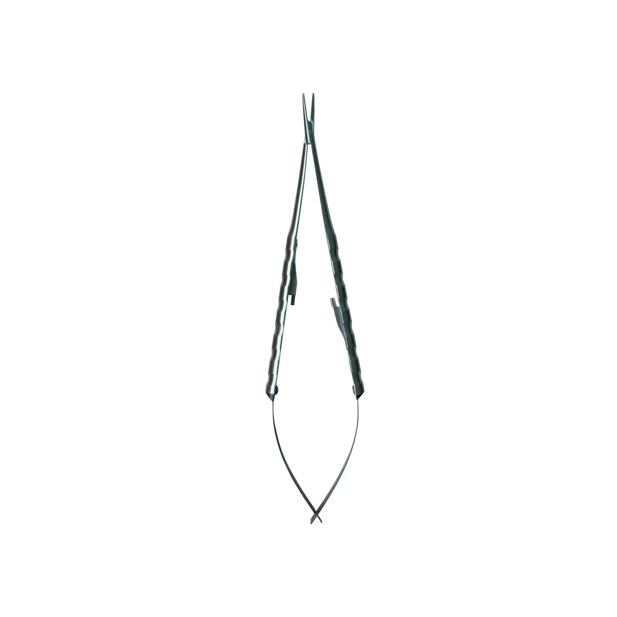Micro Straight Needle Holder, Diamond Dusted, 18 cm (7")