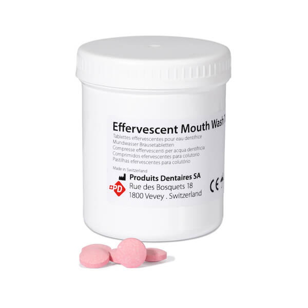 Effervescent, Powerful Mouth Wash Freshener, Pink, Jar/1000