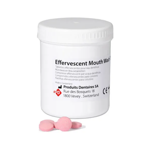 Effervescent, Powerful Mouth Wash Freshener, Pink, Jar/1000