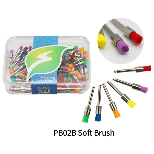 Prophy Brushes Nylon Flat, Colored