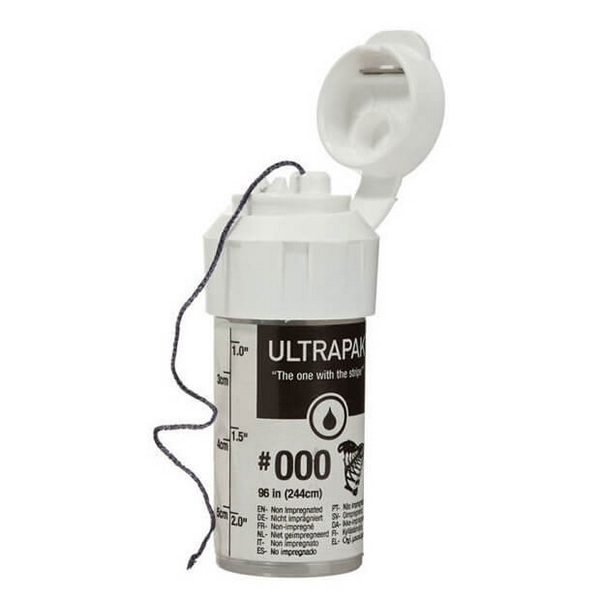 Ultrapak, 100% Cotton, Knitted Retraction Cord, Size #000