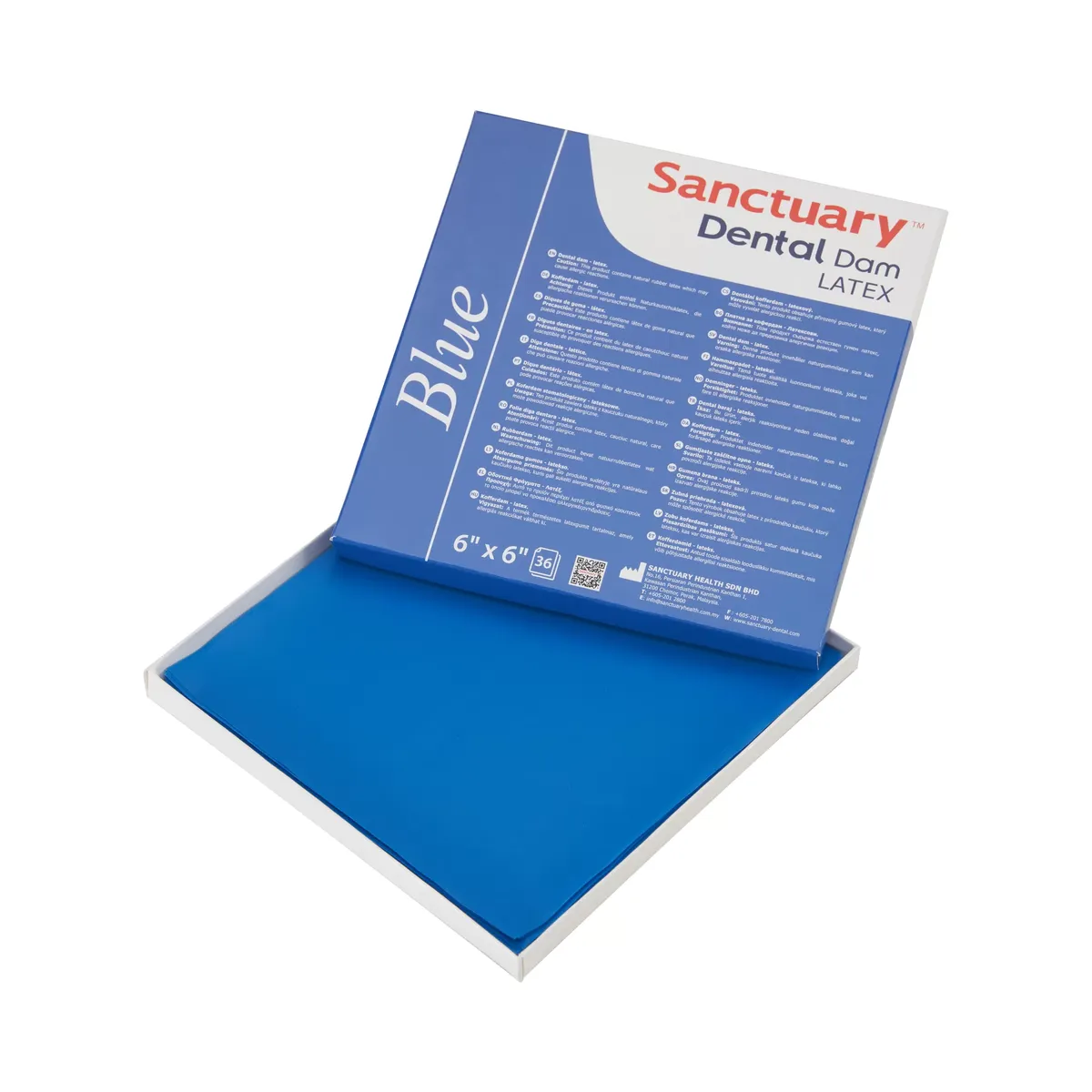 Dental Rubber Dam Sanctuary, Medium, Blue