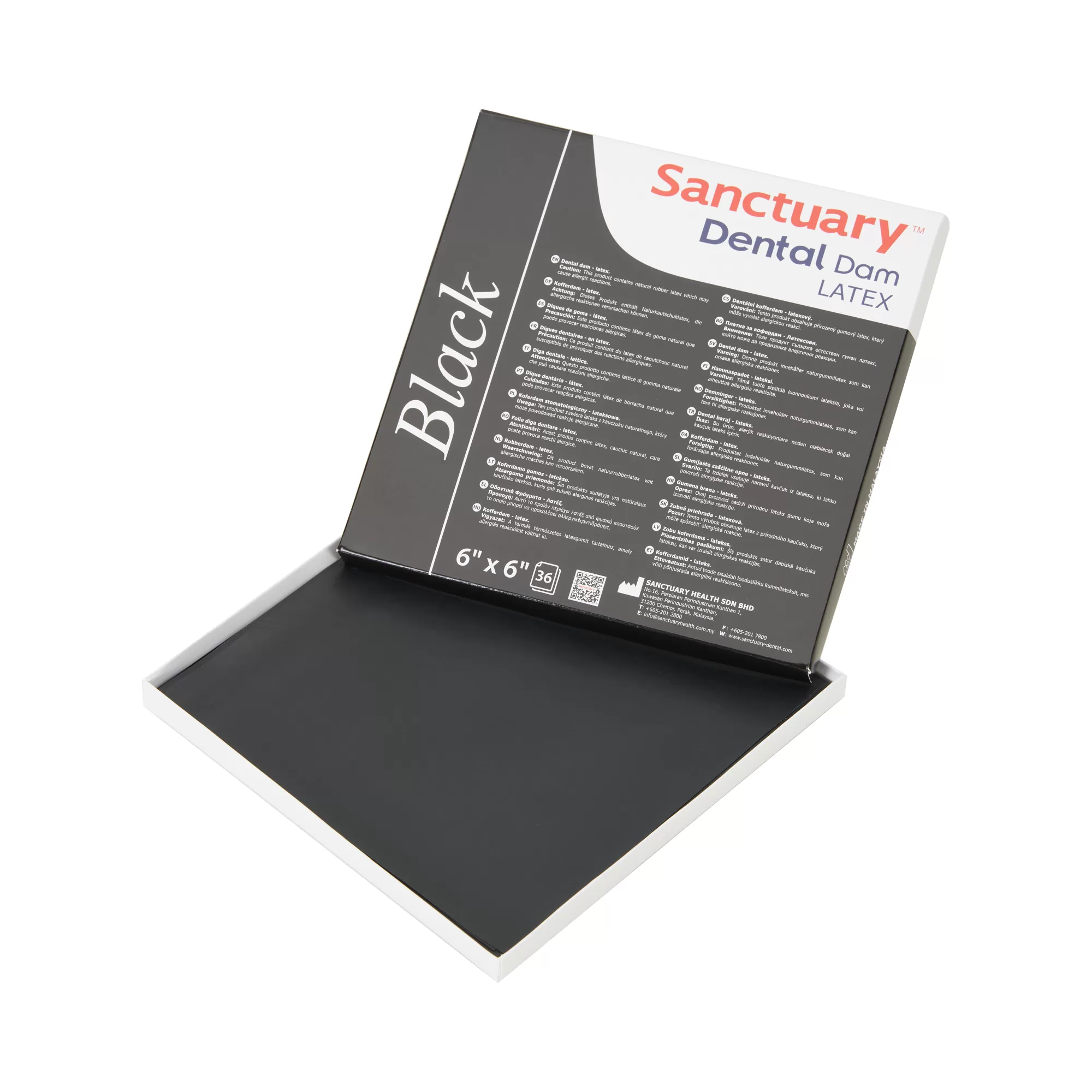 Dental Rubber Dam Sanctuary, Medium, Black