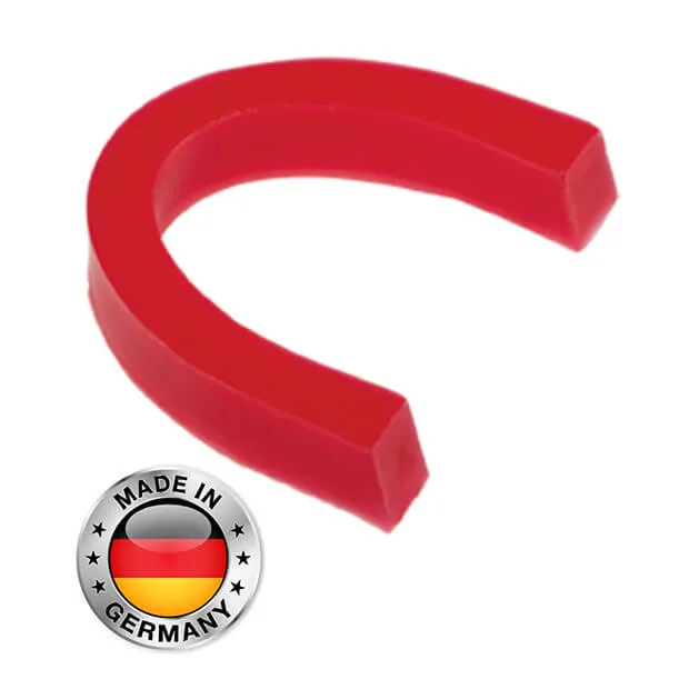 Occlusal Rims, Preformed Horseshoe, Small, Red (Medium), PK/100