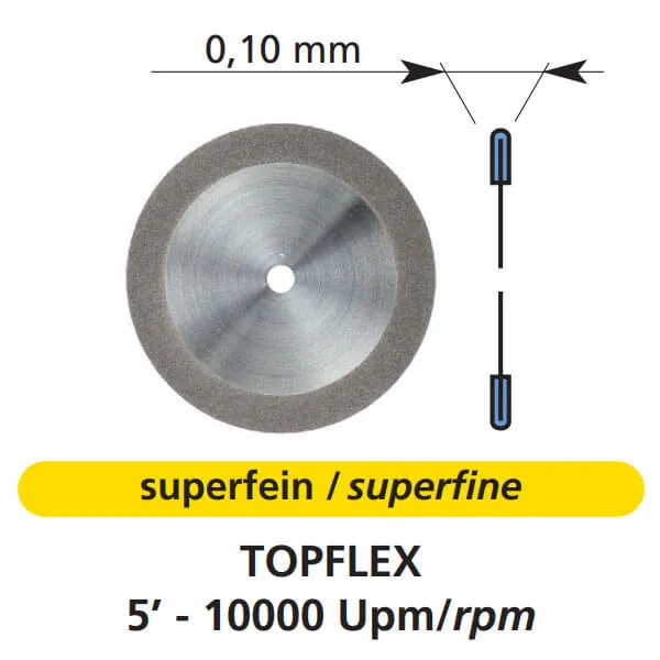 TOPFLEX, Diamond Disc, Super Fine Grit, PK/5