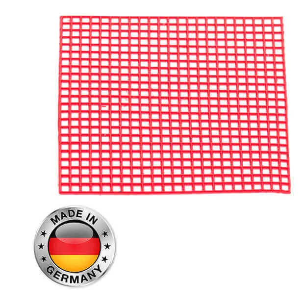 Mesh Retention Wax, Red, Mesh Grid, PK/20 Layers
