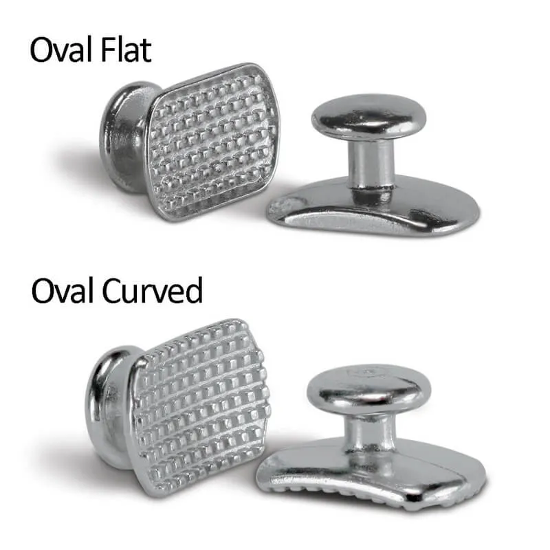 Direct Bond Buttons Rectangle Base Lingual, Flat, PK/10