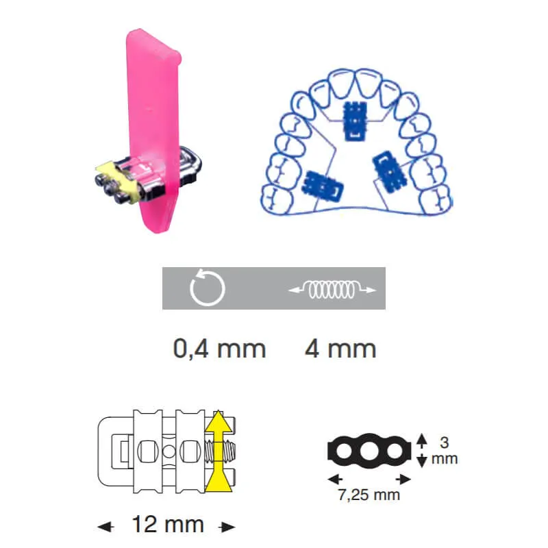 Micro Sectional Screws, U-Straight, Upper, 12 mm