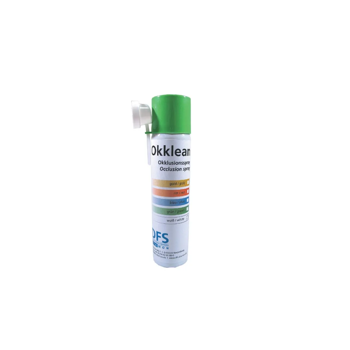 Okklean Occlusion Spray, 75ml, Thin 6–8μm White Coating