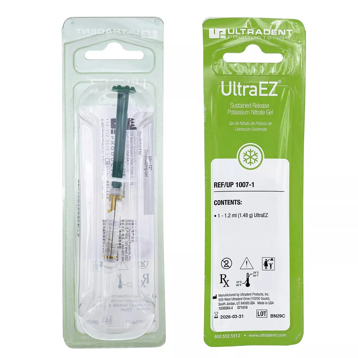 UltraEZ, Desensitizing Gel with Potassium Nitrate and Fluoride, Single Syringe