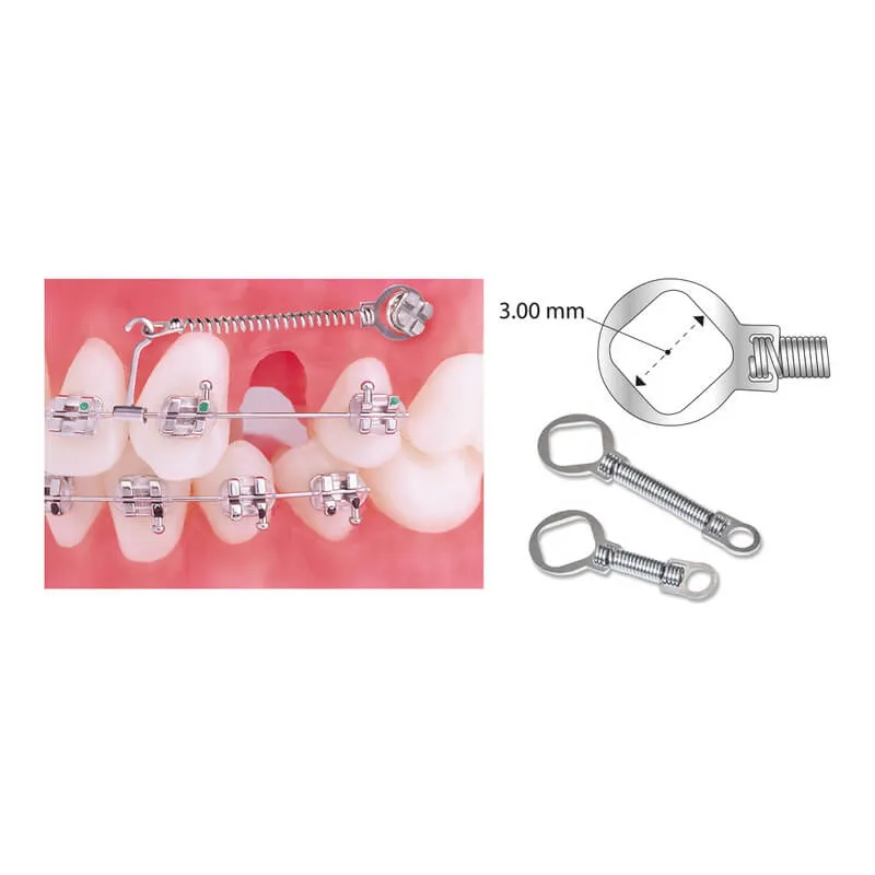 TruFlex NiTi TAD Closed Coil Spring 9mm, Medium Force, 011x030, PK/10